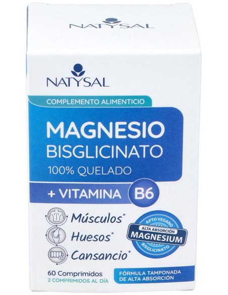 Magnesio (Bisglicinato) + B6 60 Comp. de Natysal