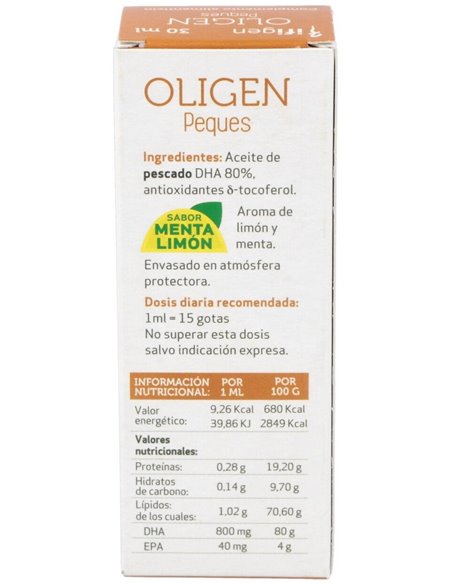 Oligen Peques Dha 80% Tg Enzimatico Menta-Lima 30M de Ifigen