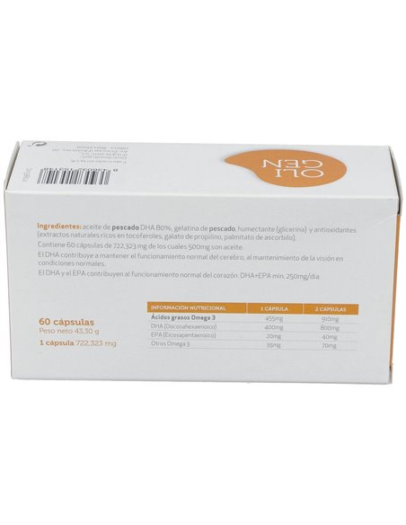 Oligen Dha 80% Tg Enzimatico 60Cap. de Ifigen