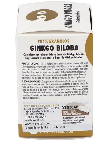 Ginkgo Biloba Phytogranulos 45Caps. de Waydiet Natural Products