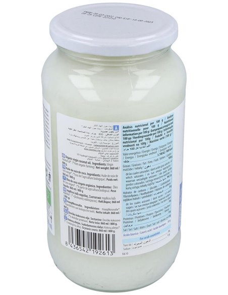 Aceite Virgen De Coco 1ª Presion Frio 800Gr. Bio de Naturgreen