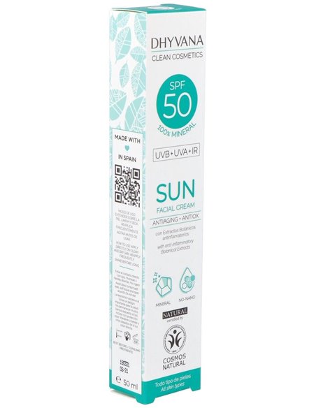 Solar Spf50 Sun Con Acido Hialuronico 50Ml. Eco de Dhyvana