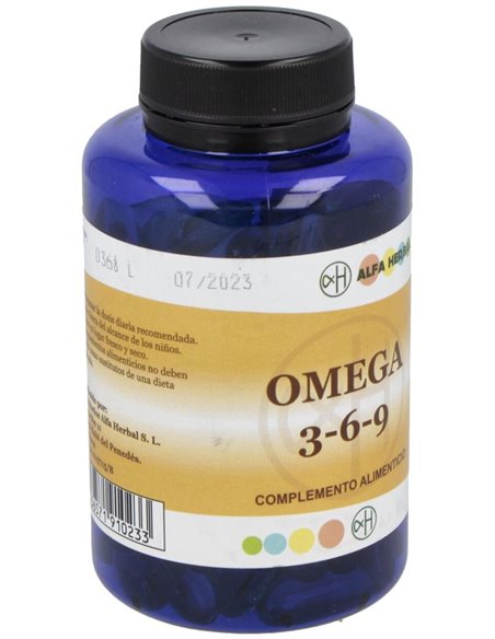 Omega 3-6-9 Aceite De Salmon-Onagra-Lino 100Perlas de Alfa Herbal
