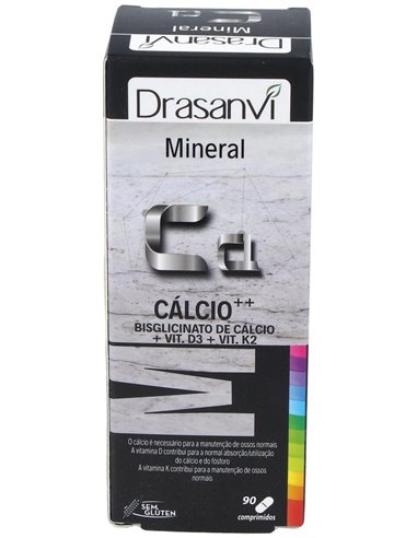 Mineral Calcio Vitamina D3+K2 90 Comprimidos Drasanvi