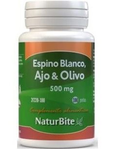Espino Blanco + Ajo + Olivo, 500mg 100 perlas de NaturBite
