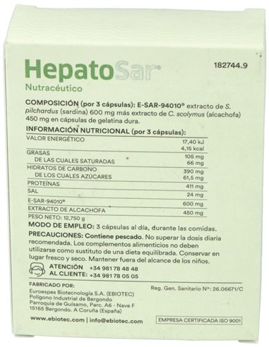 Hepatosar 30Cap. de Ebiotec