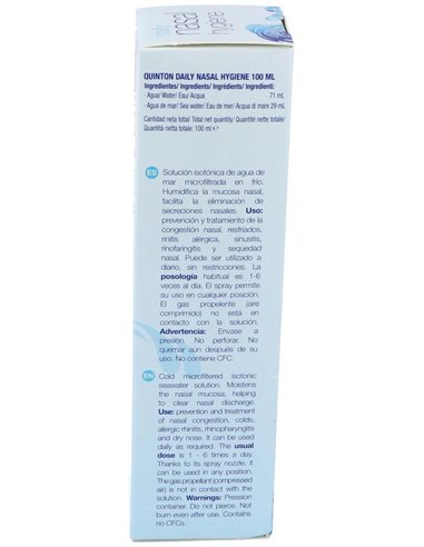 Quinton Daily Nasal Hygiene Isotonico Spray 100Ml de Quinton