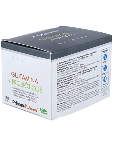 Glutamina + Probioticos 30Sticks de Prisma Natural