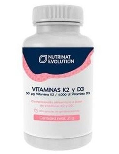 Vitaminas K2 Y D3 30 CAPS de Nutrinat Evolution