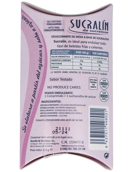Sucralin Pastillas 150Unid de Sucralin
