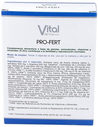 Pro-Fert 60Cap. de Vital Ballance