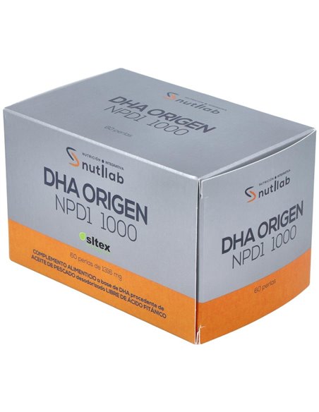 Dha Origen Npd1 1000 Blister 60Perlas. de Nutilab