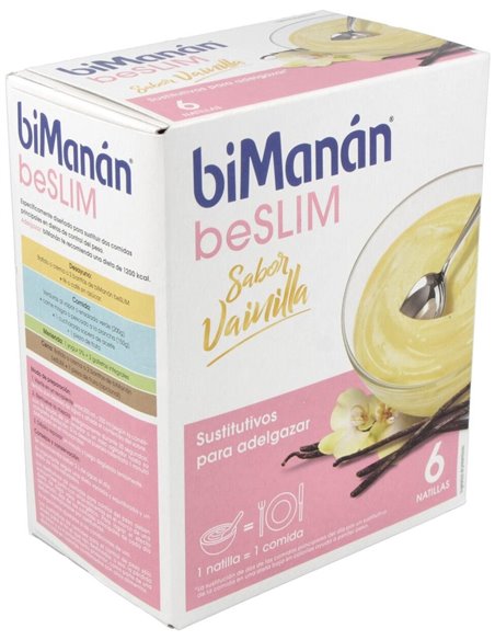 Natillas Sustitutivas Vainilla 6Sbrs. de Bimanan