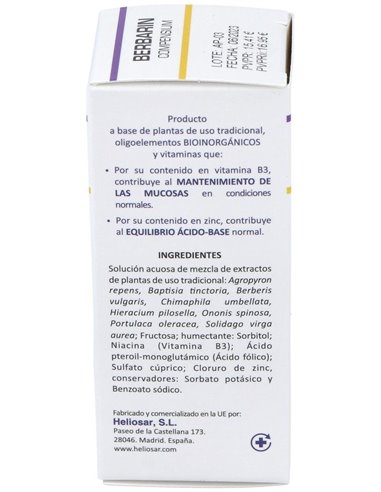 Berbarin Compensium 50Ml. de Heliosar