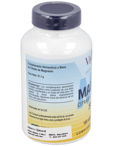 Magmax Citrato De Magnesio 500Mg. 100Cap. de Vbyotics