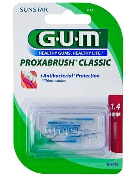 Recambio Cepillo Dental Cilíndrico 8Un 612 de Gum