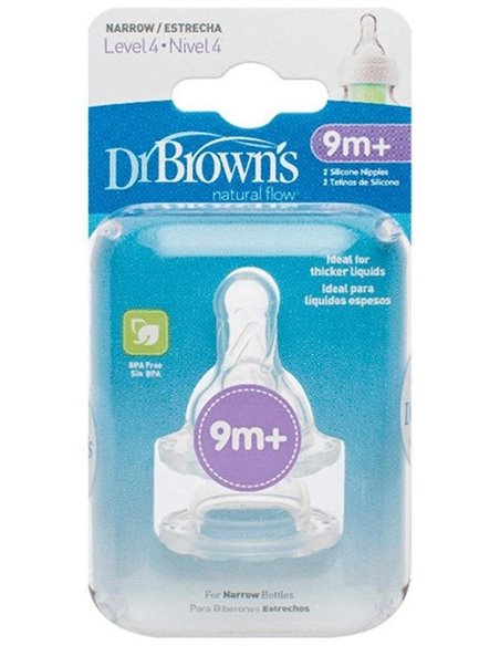 Tetina Options B/Estre Sili Redon N4 +9M 2Un de Dr. Brown´S