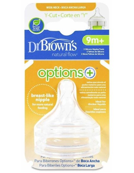 Tetina Options B/Ancha Sili Redon Cere Ny +9M 2Un de Dr. Brown´S