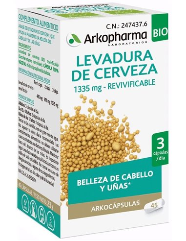 Levadura De Cerveza 45Arkocapsulas. Bio Arkopharma