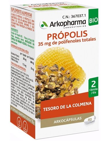 Propolis 40 Arkocapsulas. Bio Arkopharma