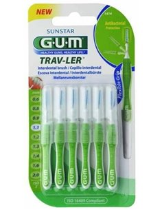 Cepillo Interdental Trav-Ler 1414 1,1Mm 6Un Verde de Gum