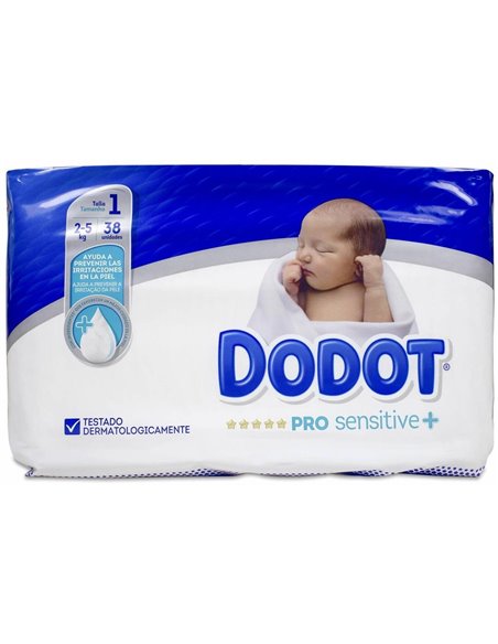 Dodot Pañal Inf Pro Sensitive T1 2-5 Kg 38 U de Dodot