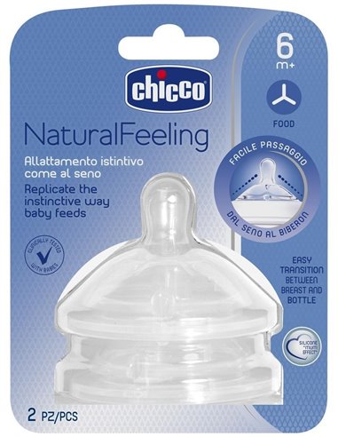 Tetina Nf Step Up 3 B/Ancha Sili Fluj +6M 2Un de Chicco