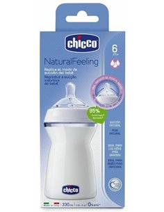 Biberon Nat B/Ancha Sili Fisio Flu Rapi+6M 330Ml de Chicco