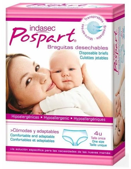 Braga Indasec Desechable Post Parto T/U 4Un de Indasec