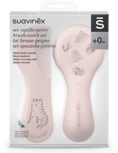 Set Cepillo Y Peine Rosa de Suavinex