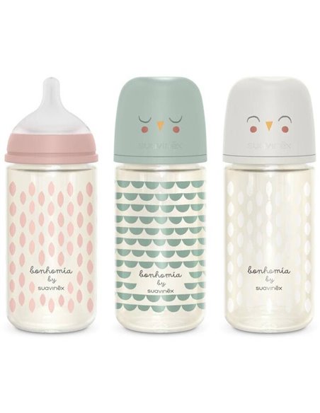 Biberon B/Ancha Sili Redon 3Posi T/U +0M 240Ml 1Un de Suavinex