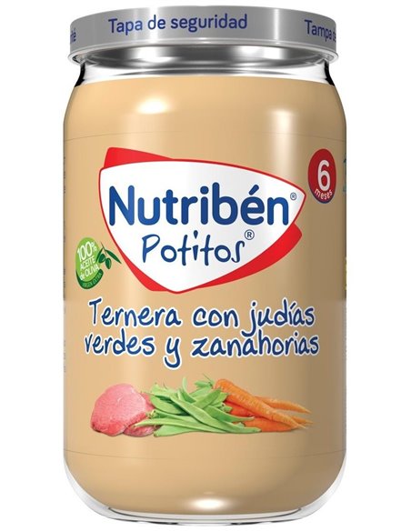 Nutriben Potito Ternera-Judias V-Zanahoria 235Gr. de Nutriben
