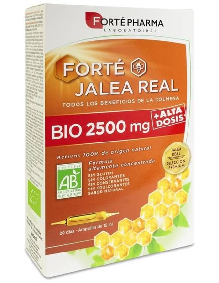 Forte Jalea Real 2500Mg. 20Amp. Bio de Forte Pharma