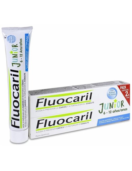 Fluocaril Junior Gel Duplo Bubble Dentifri 2X75Ml. de Fluocaril