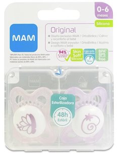 Chupete Sili Fisio 0-6M 2Un Rosa de Mam