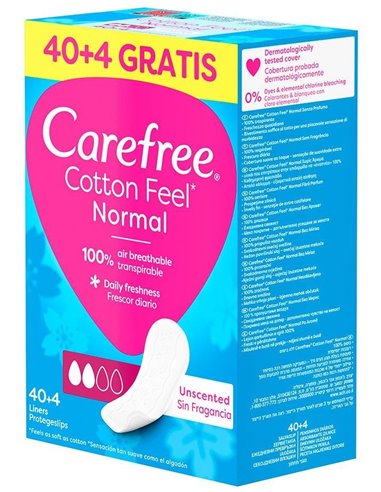 Carefree Normal Transpirable 40+4 Unidades Carefree