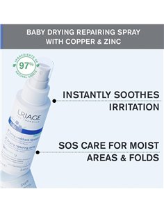 Bebe 1Er Tratamiento Zonas Humedas Cu-Zn 100Ml. de Uriage