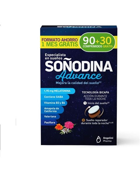 Soñodina Melatonina Tri 90 + 30 Comp de Natura Essenziale