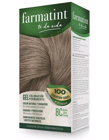 Farmatint Gel 8C Rubio Claro Ceniza 135 Mililitros Farmatint