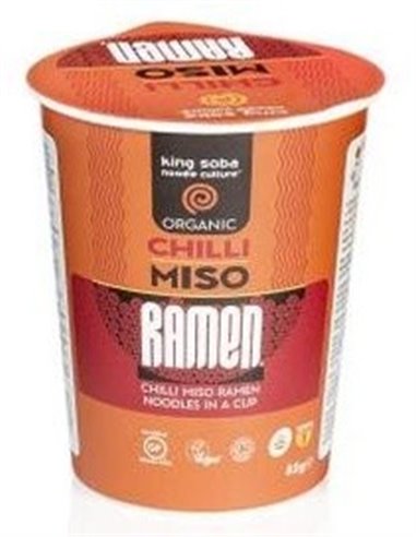 Vaso Sopa Ramen Miso-Chili 85Gr. Bio Sg de King Soba
