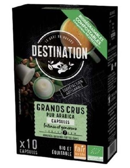 Cafe Pur Arabica Grands Crus 10Capsulas Cafe Bio de Destination