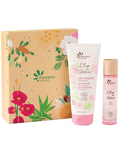 Cofre Rosa Y Jazmin Perfume+Gel Ducha de Fleurance Nature
