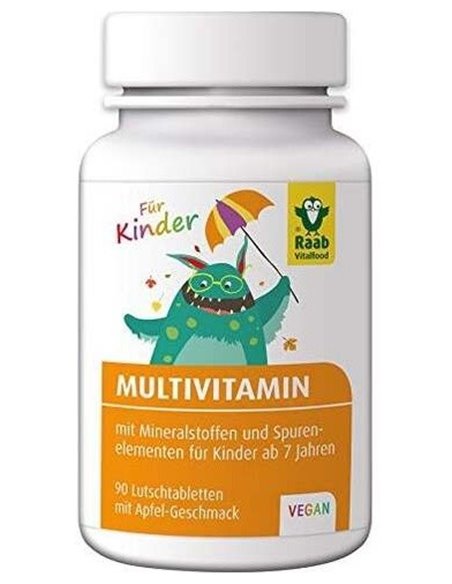 Multi-Vitaminas Niños Sabor Manzana 90Com Sg Vegan Raab Vitalfood