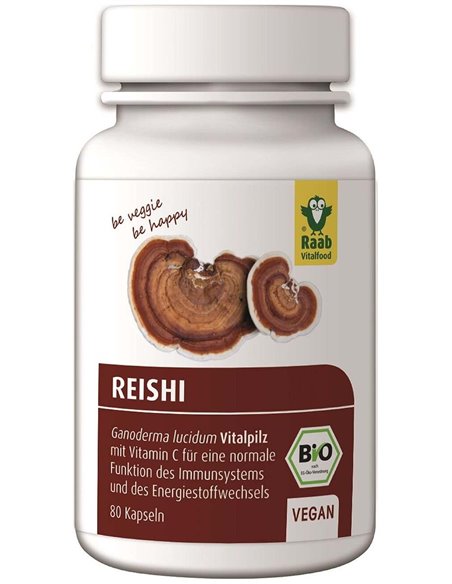 Reishi bio, 80 cápsulas de Raab Vitalfood