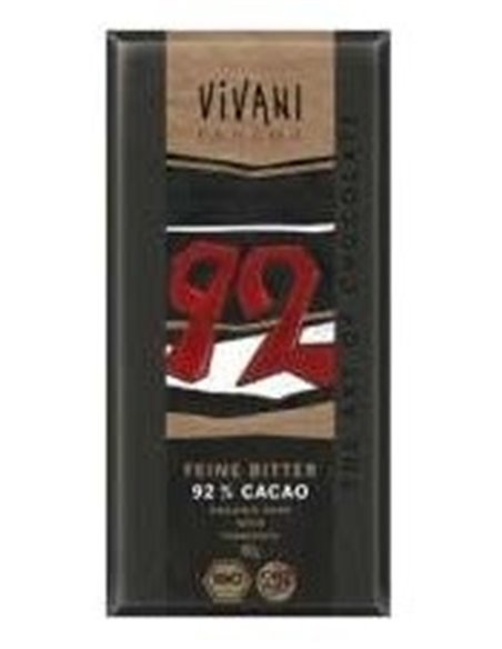 Chocolate Negro Fino 92% Cacao de Vivani