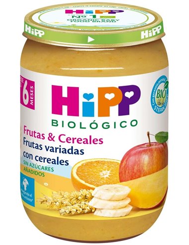 Tarrito De Frutas Variadas Con Cereales Bio 190 g  de Hipp