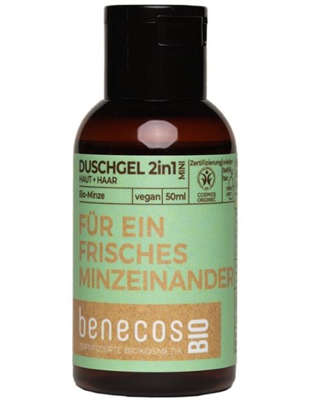 Gel De Baño 2En 1 Menta Mini Viaje 50Ml. Bio Vegan de Benecos
