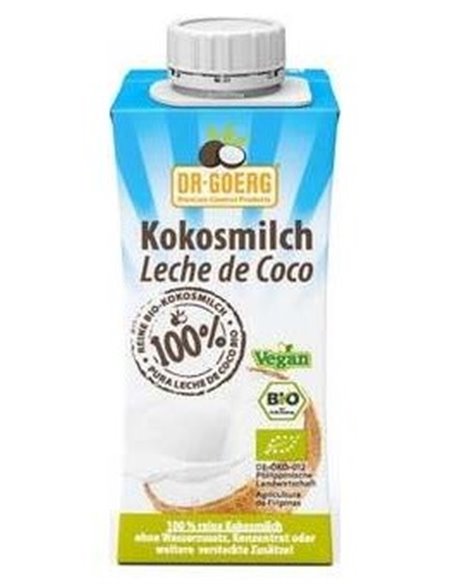 Leche De Coco Para Cocinar 200Ml. Bio de Dr. Goerg