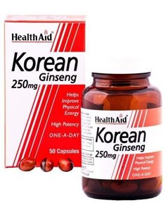 Ginseng Coreano (Panax Ginseng) 250 Mg 50 Cáps de Health Aid