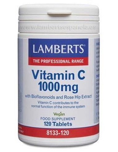 Vitamina C 1000 mg +  Bioflavonoides y Escaramujo          de Lamberts